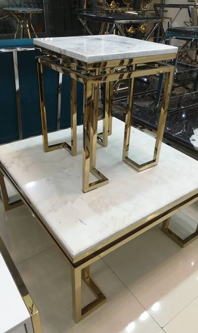 Khung chân bàn trà inox mạ PVD - ảnh 5